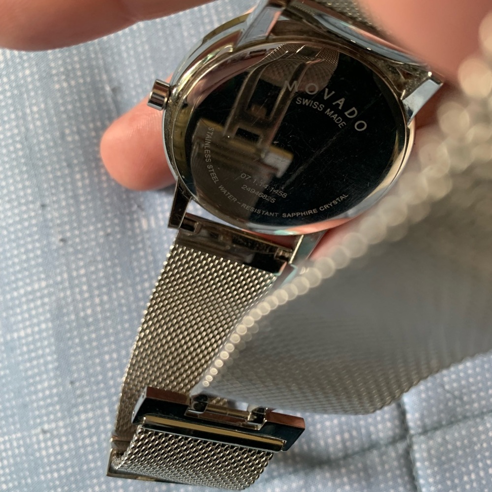 Movado Men's Black Mesh Watch - Picture 2 of 3